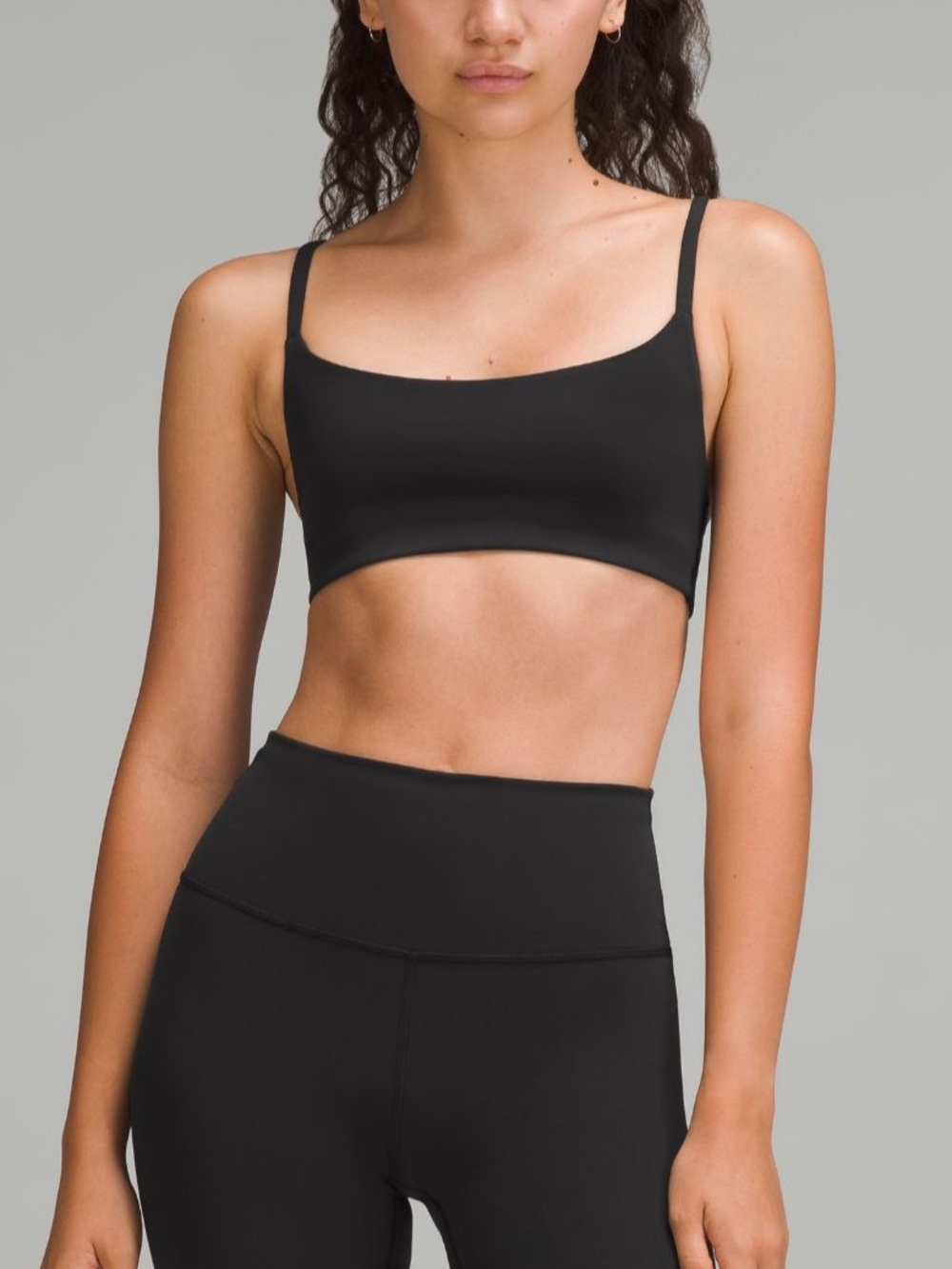 Lululemon Wunder Train Strappy Racer Sports Bra A/B Cup Black Size 8